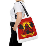 Sunrise Rasta Tote Bag – "God Money Power" Graphic Beach Shopper