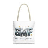 GMP Metallic Logo Tote Bag — God Money Power Graphic Tote