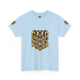 T-Shirt — Gold 3D 'Good Money Power' Graphic Tee