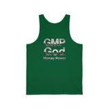 GMP God Money Power Metallic Tank Top — Graphic Motivational Sleeveless Shirt