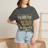 Put GOD First Hustle For The MONEY Graphic T-Shirt