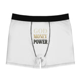 God Money Power Boxer Briefs — Men's Inspirational Graphic Underwear