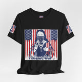 God Money Power Tee — Patriotic Bandana Saint Graphic T-Shirt