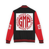 Letterman Jacket — GMP (God Money Power) Red & White Varsity Jacket