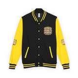 Letterman Jacket — God Money Power Gold Emblem Varsity Jacket