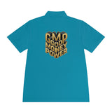 Men's Polo — Gold 3D 'GMP God Money Power' Chest & Back Logo