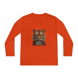 Youth Long Sleeve Tee — Tiger Face 'God • Money • Power' Graphic