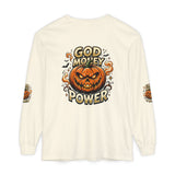 God Money Power- Halloween Pumpkin Long Sleeve Tee