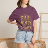 God Money Power T-Shirt — Bold Gold Graphic Tee