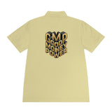Men's Polo — Gold 3D 'GMP God Money Power' Chest & Back Logo