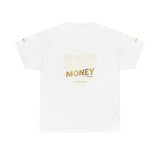 Money Graphic Tee — "Money" Gold Lettering Casual Cotton Shirt
