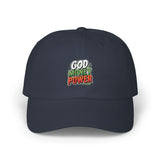 Classic Dad Cap — "God Money Power" Embroidered Baseball Hat