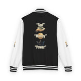 Letterman Jacket — 'War Money Power' Crown Graphic Varsity Jacket