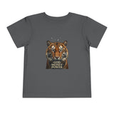 Toddler Tee — Tiger Face "God Money Power" Graphic