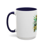 Accent Coffee Mug — "God Money Power" Bold Graphic Ceramic Mug