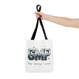 GMP Metallic Logo Tote Bag — God Money Power Graphic Tote