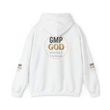 GMP GOD Money Power Hoodie — White Graphic Logo Streetwear Hoodie