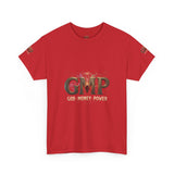 GMP "God Manly Power" Graphic Tee — Bold Logo Cotton Shirt