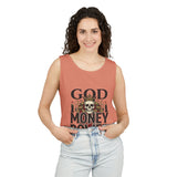 God Money Power- Skull Graphic Tank Top