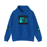 God, Money & Power Hoodie — Neon Retro Graphic Pullover