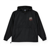 God Money Power- Black Packable Anorak Jacket — Small Chest Floral Logo