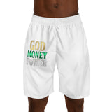 God Money Power Athletic Jogger Shorts — Inspirational Men's Athletic Shorts