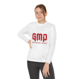 God Money Power (GMP) Youth Long Sleeve Tee — Red Logo Athletic Shirt