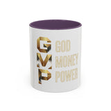 Coffee Mug — G.M.P. (God Money Power) Gold Accent Ceramic Mug