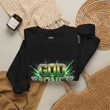 God Money Power Crewneck Sweatshirt — Bold Faith & Prosperity Graphic