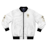 Money Power Bomber Jacket — GMP Graphic White Men’s Jacket