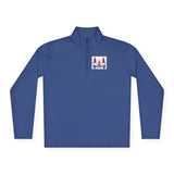 Quarter‑Zip Pullover — Patriotic 'God Never Forgets' American Flag Design