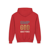 GMP GOD Youth Hoodie — "Money Power" Graphic Pullover