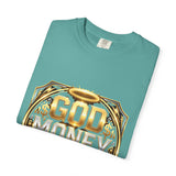 God Money Power Graphic T-Shirt — Bold Gold Faith & Hustle Tee