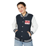 Letterman Jacket — GMP "God Money Power" Red & White Varsity
