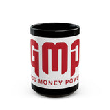 GMP Black Coffee Mug – Bold Red "Good Money Power" Logo (11oz & 15oz)