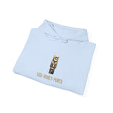 God • Money • Power Hoodie — Gold Block Logo Pullover