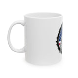 God Money Power Ceramic Mug — Patriotic Jesus Bandana Design (11oz & 15oz)