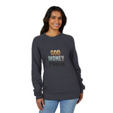 God Money Power Sweatshirt — Inspirational Graphic Raglan Crewneck