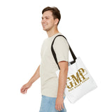 GMP "God Money Power" Gold Logo Tote Bag — Inspirational Faith & Prosperity Canvas Tote