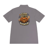 God Money Power- Pumpkin Halloween- Polo Shirt