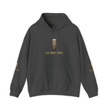 God • Money • Power Hoodie — Gold Block Logo Pullover