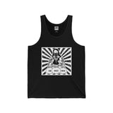 Tank Top — Retro Drummer Design "Caj, Rocket, Power" Vintage Band Graphic