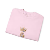 Crewneck Sweatshirt — "God Money Power" Crown & Coin Graphic