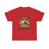 Graphic Tee — "God Money Power" Pyramid Vintage Religion Streetwear