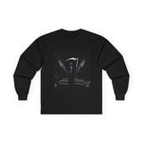 Angel Of Death Grim Reaper Wings Long Sleeve Tee — Dark Gothic Scythe Graphic