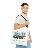 GMP Metallic Logo Tote Bag — God Money Power Graphic Tote