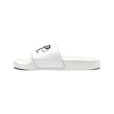 Youth Slide Sandals - 'GMP God Money Power' White Removable-Strap Slides
