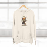 God Money Power Hoodie — Graphic Religious Statement Pullover