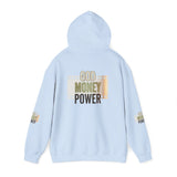 God Money Power Hoodie — Inspirational Faith & Wealth Graphic Sweatshirt