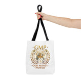 GMP Tiger Tote Bag — "God Money Power" Inspirational Canvas Tote